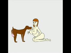 Animated beastiality slut having a doggystyle sex with a k9